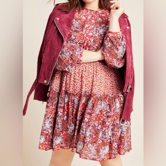 Anthropologie Esther Tiered Dress, Size L - Picture 3 of 7